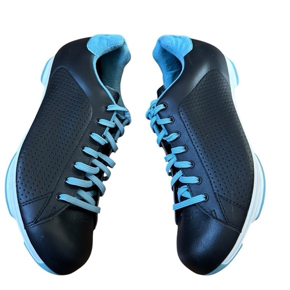 GIRO CIVILA NAVY AND AQUA LEATHER CYCLING SHOES WITH CLIPS SIZE 40 - Picture 4 of 10